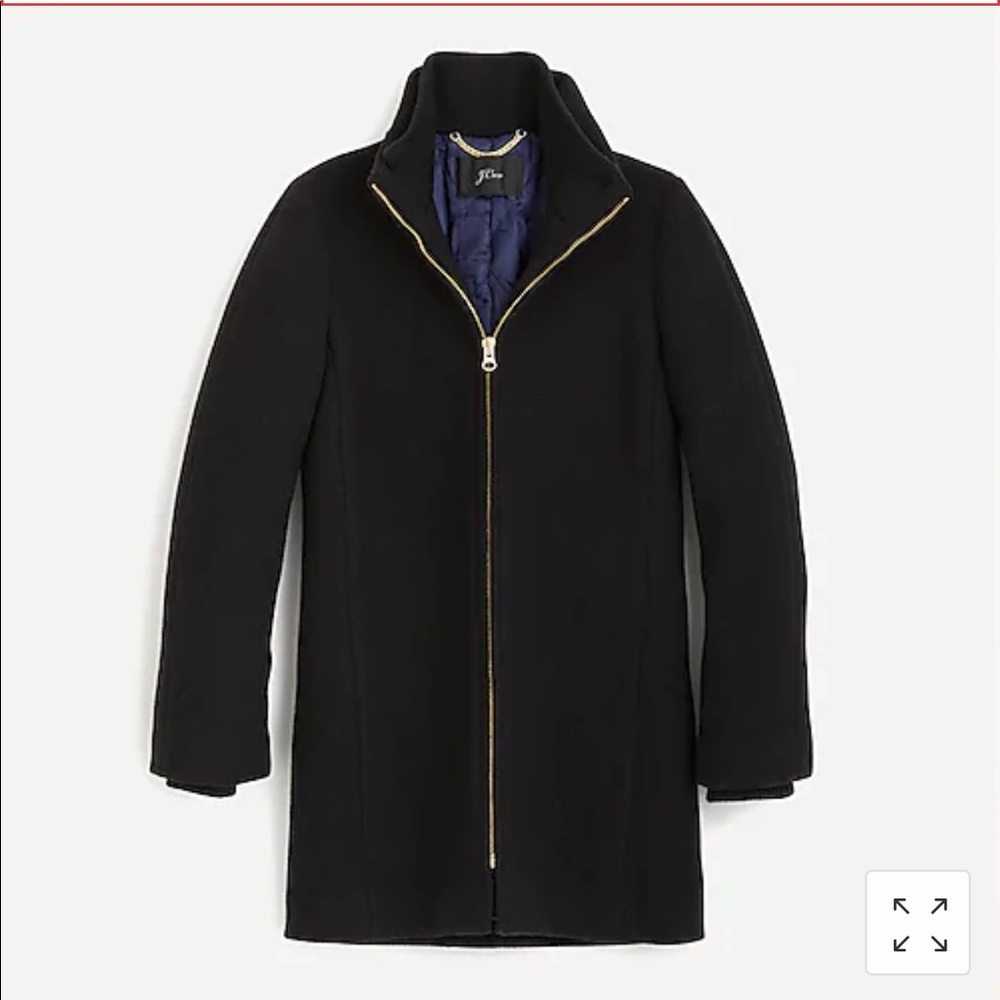 J. Crew Italian Wool Lodge Coat NWT BLACK